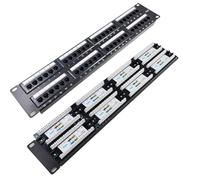 1PCS CAT6 network information distribution frame 24/48 port 1U19 inch shielded direct voice network distribution frame(48 ports)