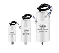 1Pcs CBB60 electronic starter Run Capacitor 450V 4UF 5UF 6UF 8UF 10UF 12UF 14UF 16UF 20UF 100UF Start Water Pump Washer Air Pump with Screws(450V35UF)