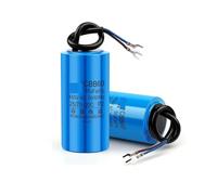 1Pcs CBB60 electronic starter Run Capacitor 450V AC Starting Capacitors 345681012141516182025303540457080100UF For Washing Machine BIANMTSW(25UF White)