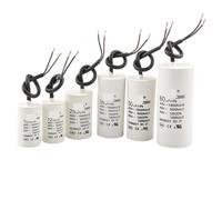 1pcs CBB60 washing machine capacitor dehydration spin dryer water pump starting capacitor 4/5/6/8/10/12/20/100UF(70UF CBB60)