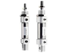 1pcs CD85N10/16/20/25-15X30X40X60X75X80X100-Cv Stainless Steel Double Acting Mini Pneumatic Air Cylinder Piston(Black,Bore 16mm)