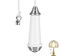 1pcs Ceramic Bathroom Light, Pull Cord Handle with 100cm Extension, 8 * 2.4 cm Handle for Bathroom Toilet Light Ceiling Light Fan Switch