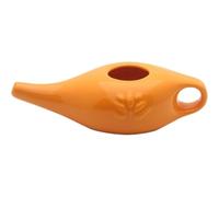 1Pcs Ceramic Neti Pot, Ceramic Neti Pot Nose Wash Kit, for Nasal rinsing and Nasal Cleansing, 250ML (Orange)