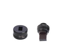1pcs CH-60 Hydraulic Punch Die for 3-8mm Iron/Copper/Aluminum , Rectangle Hole Tool, Carbon Steel Hydraulic Machine Accessory (8x22mm)