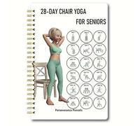 1PCS Chair Yoga for Seniors Over 60 - Large Print Exercise Book with 30-Day Low-Intensity Plan & 40+ Poses to Improve Strength, Balance and Mobility - Spiral-Bound Pink Guide for Older Adults