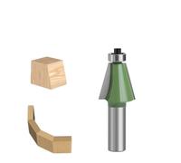 1pcs Chamfer Router Bit, 12mm 1/2 Inch Shank Top Bearing Bevel Edging Forming Milling Cutter 11.25/15/22.5/30/45 Degree For Woodworking (15 degree,12mm)