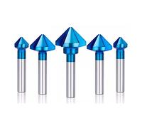 1pcs Chamfering Cutter 3 Flute 90 Degrees Countersink Drill Bit 4.5-50mm HSS Steel Wood Metal Hole Cutter Metal Drilling Tools(40mm)