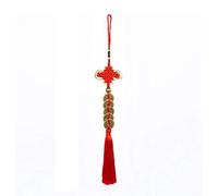 1PCS Chinese Knot Feng Shui Lucky Coins Pendant Unique Craft Decoration for Home Office Car Decor Red New Released and Popular