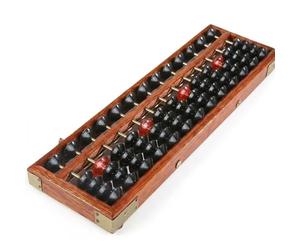 1PCS Chinese Traditional Abacus-Wooden Math Calculate Tool Calculater Pupil Arithmetic Kit(Brown)