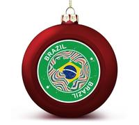 1PCS Christmas Balls Ornaments Brazil Flag Map Christmas Decorations Brazil Tree Balls for Holiday Christmas Party Decoration