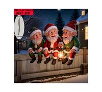 1pcs Christmas Fence Ornaments Dwarf Santa Clause