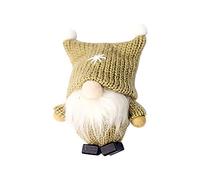 1Pcs Christmas Gnome Christmas Tree Decorations Toppers,Gnome Christmas Ornaments Santa Gnomes Plush Christmas Tree Hanging Gnomes Small Santa Gnome Ornament for Xmas Party Decoration Supplies Khaki