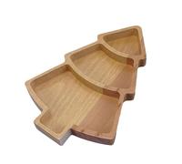 1PCS Christmas Wood Serving Tray, Christmas Tree and Snowman Shaped Wooden Appetizer Tray, Funny Charcuterie Board Tree Serving Dish for Fruit Bread Cheese Xmas Gifts