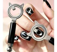 1Pcs Circle Cat Eye Magnets for Cat Eye Gel Polish with Magnetic Bead Black | Beginner-friendly Nail Magnet Tools for Ring Effects, Home and Salon Nail Art