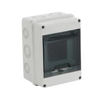 1Pcs Circuit Breaker Distribution Box, 5 Way IP65 ABS Transparent Cover Power Distribution Protection Box for Fire Equipment, Control Board