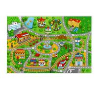 1Pcs City Road Pattern Floor Mat, 80 * 50CM Polyester Vehicle Scene Rug, Decorative Mat for Home & Indoor Use, Practical Present for Daily Gifting