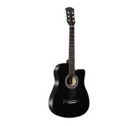 1pcs Classic Guitar 38 Inches 6 Strings Guitar Wooden Guitar For Students Beginners (Wood) (Color : Folk Guitar Black, Size : 38inch)