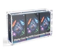 1PCS Clear Acrylic Case for 3 MTG Commander Decks, TCG Display Storage Box