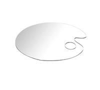 1PCS Clear Acrylic Paint Palette, Non-Stick Oil Paint Palette Oval Shaped Artist Mixing Palette Art Paint Tray with Protective Film for DIY Art Craft Painting (25 x 15 cm)