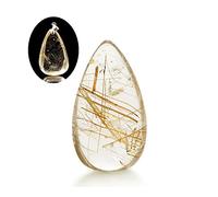 1Pcs Clear Natural Charming Citrine Yellow Hair Crystal Rutilated Quartz Hairstone Polished Stone Mineral Specimens Home Decor Healing Crystal Stone