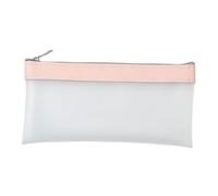 1Pcs Clear Pencil Case Transparent Frosted Pencil Pouch, 18.5cm TPU Waterproof Zipper Pencil Storage Poush for School Home Office