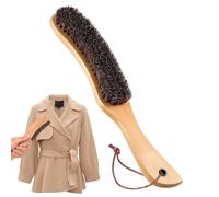 1Pcs Clothes Brush Boar Bristle Lint Remover, Beech Handle,Clothes Brush Fluff Remover for Clothes Boar Bristle Lint Brush for Cashmere,Wool,Suits,Suede Clothes,Home and Travel(Large,Black)