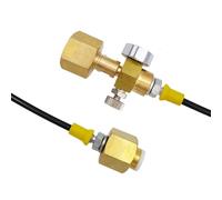 1pcs CO2/Argon Tank Refill Station Charging Transfer for Sodastre w/1.5m 5ft Hose W21.8-14 with 250bar Gauge w/RPV Pushing Adaptor