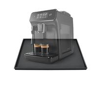 1Pcs Coffee Maker Mat, Blender Silicone Mat, Non-Slip Mat for Food Processor, Coffee Grinder, Table Protector, Barista Tools, Suitable for Kitchen, Dining Room (Black)