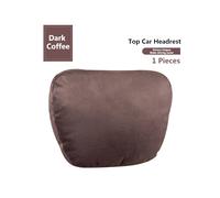 (1Pcs Coffee) Top Quality Car Headrest Seat Neck Support Soft Maybach Design S Class