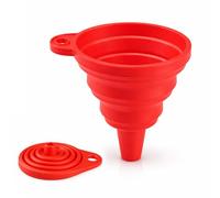 1pcs Collapsible Silicone Funnel - Foldable Kitchen Funnel for Liquid & Dry Ingredients, Space Saving Design for Bottles, Containers, Oil & Water Transfer, Flexible Easy Storage for Home & Travel