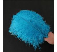 1Pcs Colored Ostrich Feather 20-50Cm Natural Feathers for Handicrafts Making Wedding Party Decoration-Lake Blue-35-40cm