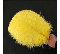 1Pcs Colored Ostrich Feather 20-50Cm Natural Feathers for Handicrafts Making Wedding Party Decoration-Yellow-45-50cm