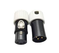 1PCS Colorful 3Pin Microphone Male Female Plug Shockproof Lightweight Portable for Live Sound Recording Accessories (White)