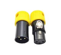 1PCS Colorful 3Pin Microphone Male Female Plug Shockproof Lightweight Portable for Live Sound Recording Accessories (Yellow)