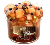 1pcs Colorful Clear Jelly Crunchy Slime Toys with Accessories, Non Sticky Slime for Kids,Super Soft Sludge Toy Soft Sludge Toy for Kids and Adults DIY Stress Relief Toys (E)