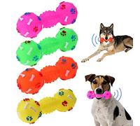 1pcs Colorful Pet Dog Cat Toy Puppy Sound Polka Dot Squeaky Toy Rubber Dumbbell Chewing Funny Toy For Dogs Drop Shipping Nice Design