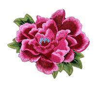 1Pcs Colour Embroidery Patches， Patch Applique DIY Accessories，Embroidered Iron on or Sew On Patch for Jackets, Clothing, Dress, Jeans, Hat, Backpacks, Clothes (Rose Flower)