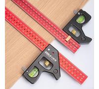1Pcs Combination Square, Engineers Set Square, Stainless Steel Angle Ruler, Measuring Tool for Engineer Carpenter(300mm)