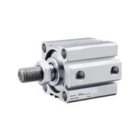 1pcs Compact Cylinder SDA-B SDA20 SDA25 SDA32 SDA40 SDA50 SDA63 Stroke 5/10/20/25/30 Double Acting Air Pneumatic Piston Cylinder(Stroke 25mm,Bore 25mm)