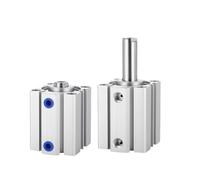 1pcs Compact Cylinder SDA16 SDA20 SDA25 SDA32 SDA40 SDA50 SDA63 SDA80 Stroke 10/20/30/40 Double Acting Pneumatic Piston Cylinder(Stroke 20mm,Bore 50mm)