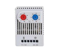 1pcs Compact KTO011 KTS011 DIN Rail Bimetallic Mechanical Normal Open Close Thermoregulator Temperature Controller Switch Thermostat(-ZR011 heat and Cool)