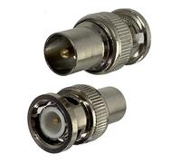 1pcs Connector Adapter BNC To IEC PAL DVB-T Male Plug Female Jack RF Coaxial Converter Wire Terminal Brass(BNC M to IEC M)