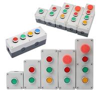 1PCS Control box with light button switch, power start stop knob, 1234 hole reset, self locking 12V 24V 220V 380V(DVPPS02,24 V)