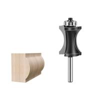 1pcs Convex Edge Oval Router Bit, Furniture Trim And Molding Router Bit 6mm 1/4 Inch 12mm 1/4 Inch Shank Half Round Woodworking Milling Cutter(6.35X28mm)