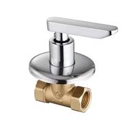 1Pcs Copper Bathtub Faucet Valve 1/2'' 3/4'' Bathroom Shower Cold Water Tap Valve Single Handle Concealed Angle Valve Accessory(B)