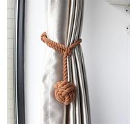 1Pcs Creative Curtain Tieback Home Decorative Room Accessories Simple Window Buckle Rope Handmade Curtain Holder Cilp Rope(Brown)