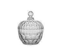 1Pcs Crystal Candy Jar With Lid Vintage Clear Cookie Chocolate Storage Container Decorative Sweet Treat Display Jar for Kitchen Countertop Dessert Party Home Decor