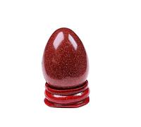 1pcs Crystal Egg Crystal Jewelry Quartz Magic Sphere Home Decor Ore Gift (Color : Red Gold Sand)