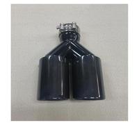 1PCS Curly Glossy Carbon Fiber Muffler Pipe Y Shape Dual Outlet Mufflers Nozzle Universal Stainless Exhaust Tip Car Exhaust Tip(73MM IN 76MM OUT)