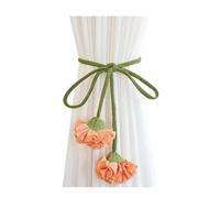 1Pcs Curtain Tieback Elastic Band Cartoon Window Buckles Flower Shape Rope Holders(Orange)